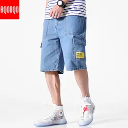 BQODQO 2019 джинсы для мужчин Плюс Размер повседневные шорты Летняя игра модные шорты для бега Уличная Повседневная модная свободная Удобная