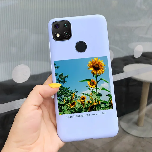 Sunflower Painted Soft Silicone Phone Case For Xiaomi Redmi 9C NFC 9 C 9A Case Butterfly Back Cover For Redmi 9A 9C 9 a Bumper gndgh