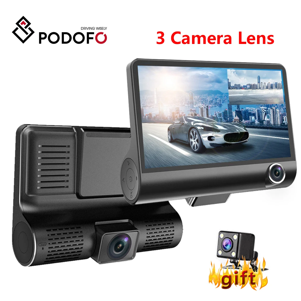 €17.26 30% de DESCUENTO|Podofo Dash Cam 4,0 pulgadas HD coche DVR Dash Cámara Dual lente con cámara de visión trasera Video Auto DVR Dash videocámara Cam DVR Dvrs-in Cámara DVR / de salpicadero from Automóviles y motocicletas on AliExpress 