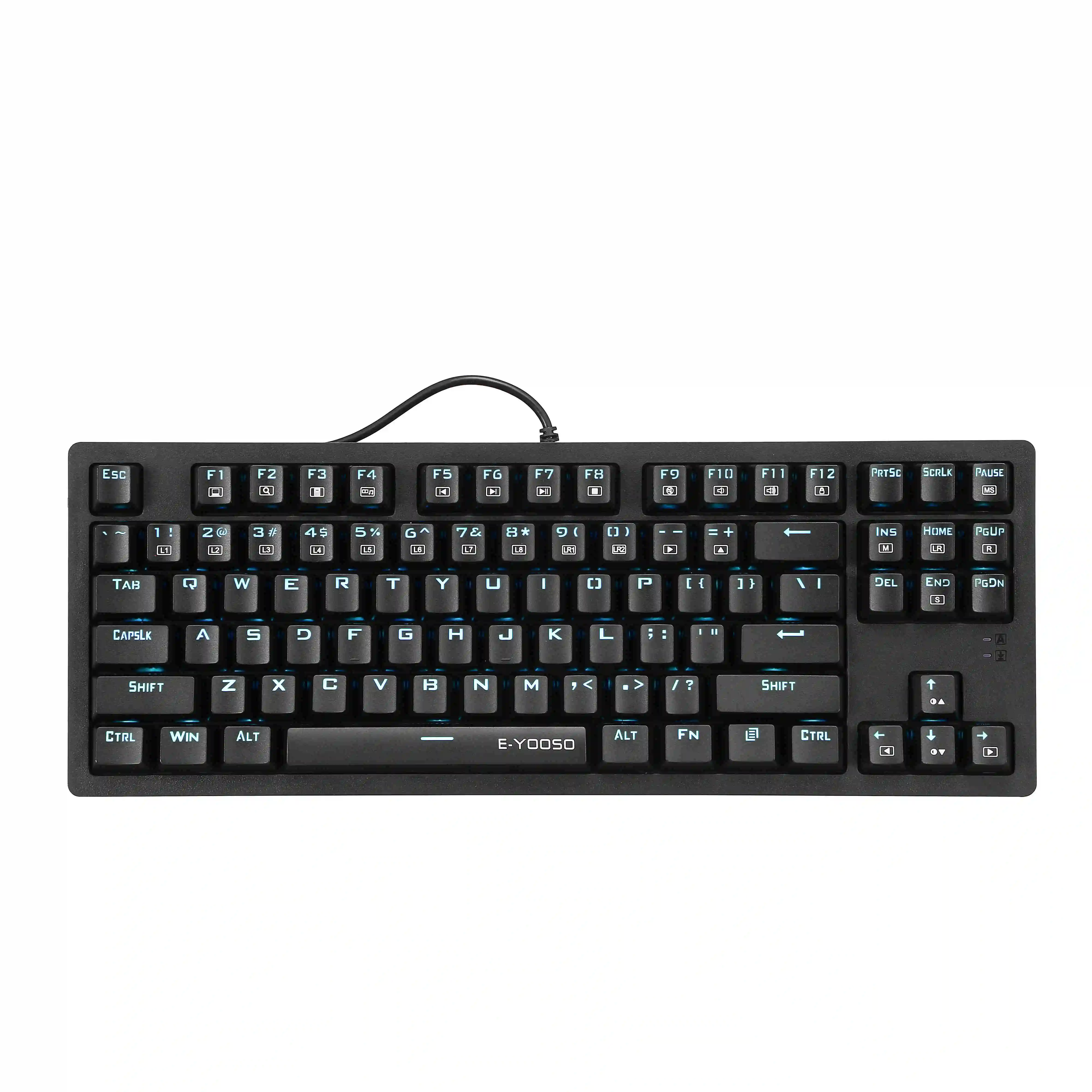 Механическая клавиатура TKL с подсветкой синяя светодиодная подсветка 87 клавиш