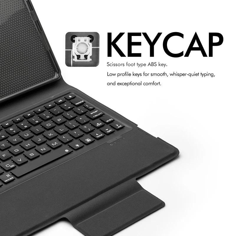[Новинка] Bluetooth беспроводная клавиатура для нового iPad 10,", 7 цветов подсветки+ Премиум Тонкий кожаный чехол+ все в одном дизайне