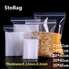 20pcs Thick Large Transparent Zip Lock Plastic Bags Reclosable Clear Clothing Bag Storage Bag Cloth Travel Waterproof Bag Food 1