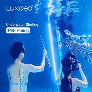 

LUXCEO P120 APP Control Photography Light Wand LED Video Light IP68 waterproof rgb tube light USB Rechargeable 18W 36,000 colors