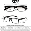 Turezing Classic Spring Hinge  Black Reading Glasses for Men and Women HD Eyeglasses Diopter +0.5+1.0+2.0+3.0+4.0+5.0+6.0 3