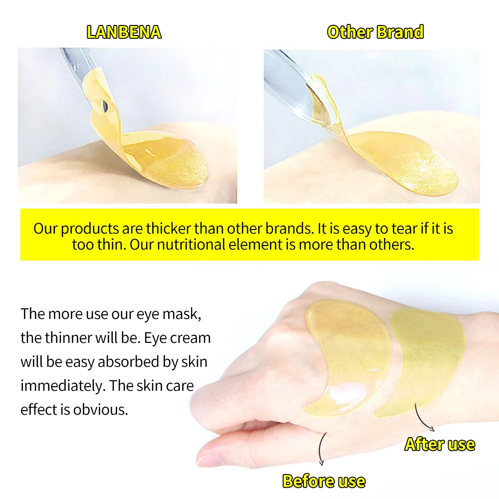 LANBENA Eye Mask Collagen Eye Patch Skin Care Hyaluronic Acid Gel Moisturizing Retinol Anti Aging Remove 1 LANBENA Eye Mask Collagen Eye Patch Skin Care Hyaluronic Acid Gel Moisturizing Retinol Anti Aging Remove 5
