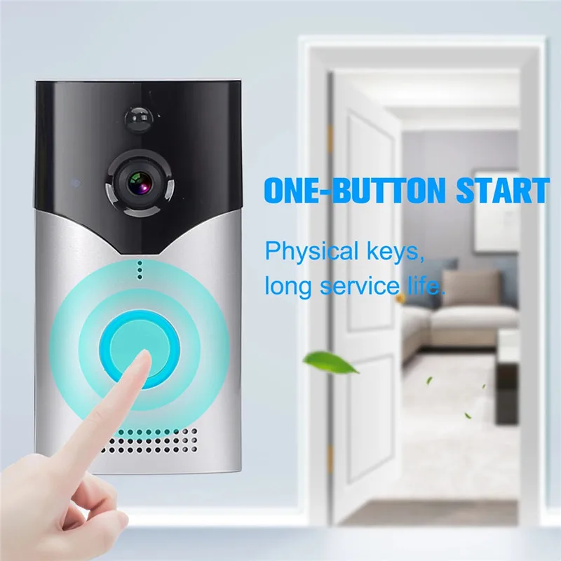 

1080P Wireless Doorbell Camera WiFi with Motion Detector System for Home Security Waterproof Surveillance Video Home Protection