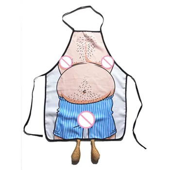 

Kitchen Apron 3D Baking Cooking Accessories For Personality Creative Funny Apron Dustproof Sexy Couple Apron Cartoon Tool