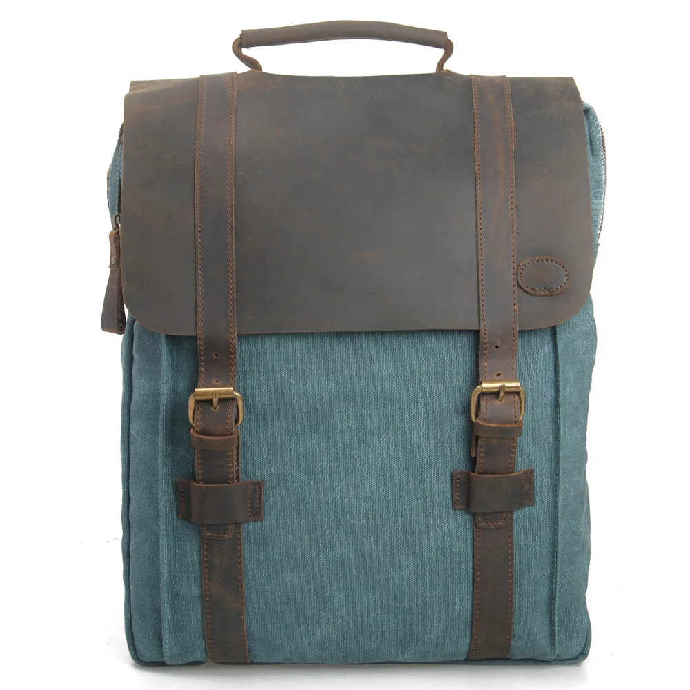 

Amoy Supply of Goods Virginland Retro Canvas Bag WOMEN'S Backpack Computer Bag