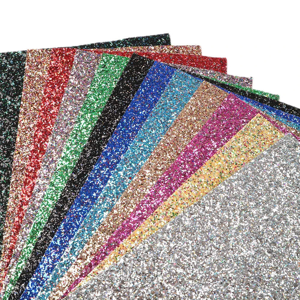 

New 20*34cm Chunky Glitter Faux Synthetic Leather For Bow-knot Bags Wallet Phone Cover Scrapbook DIY,1Yc8030