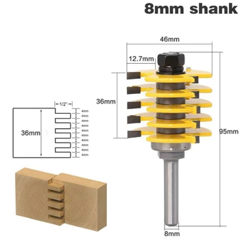 

8mm Woodworking Milling Cutter Adjustable Tooth Knuckle Milling Cutter Drill Woodworking Jigsaw Tenon Knife Woodworking Tool