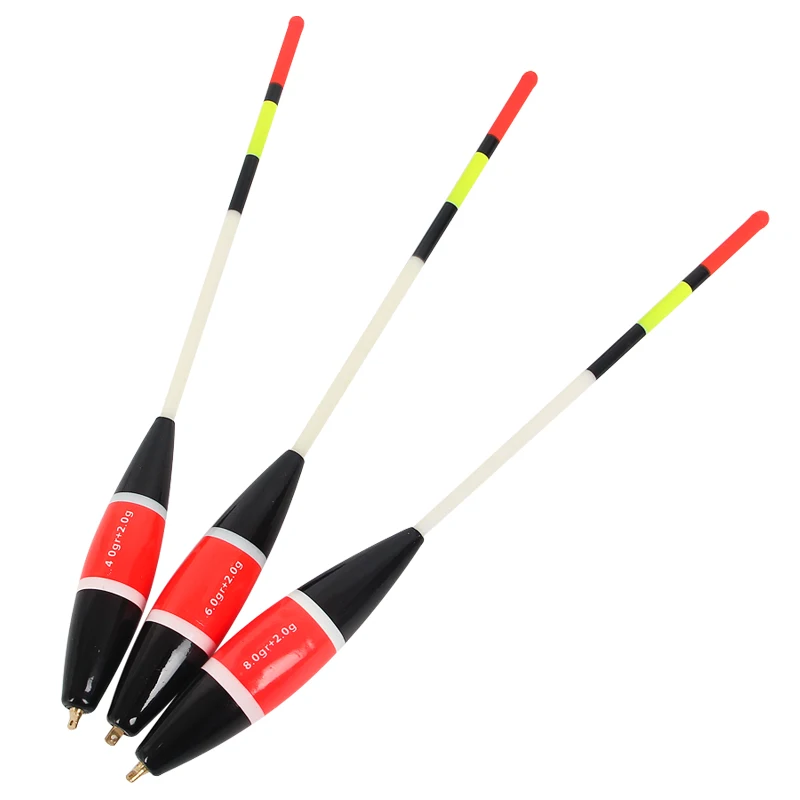 10pcs Lightweight Wooden Fishing Floats Vertical Buoy Wood Bobbers 3g/4g/5g