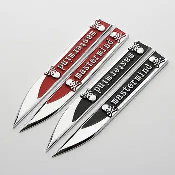 

Car Fender Side Sticker Accessories Auto Metal Emblem Badge for Skull Logo for Dodge Land Rover Range Rover Opel LADA Citroen MG