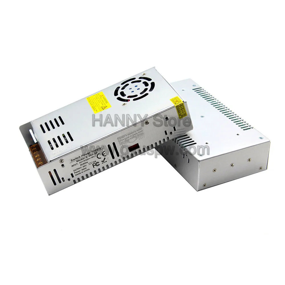 Регулируемый 30V 12A 360W импульсный источник питания DC30V трансформатор драйвера AC110V 220V SMPS для ЧПУ видеонаблюдение двигатель шаговый 3d принтер
