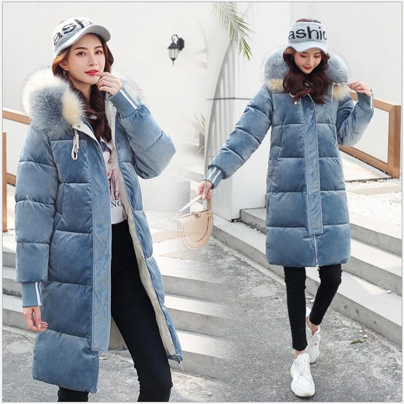 

2019 Women Winter Jacket Long Thick velvet Coat For Women Hooded women Parka Warm Female Clothes Winter Plus Size 3XL F17