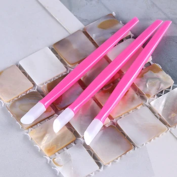 

3pcs Nail Cuticle Pusher Plastic Rubber Pressure Pen For Stickers Pedicure Manicure Nail Art Tool Accessories TRNC370