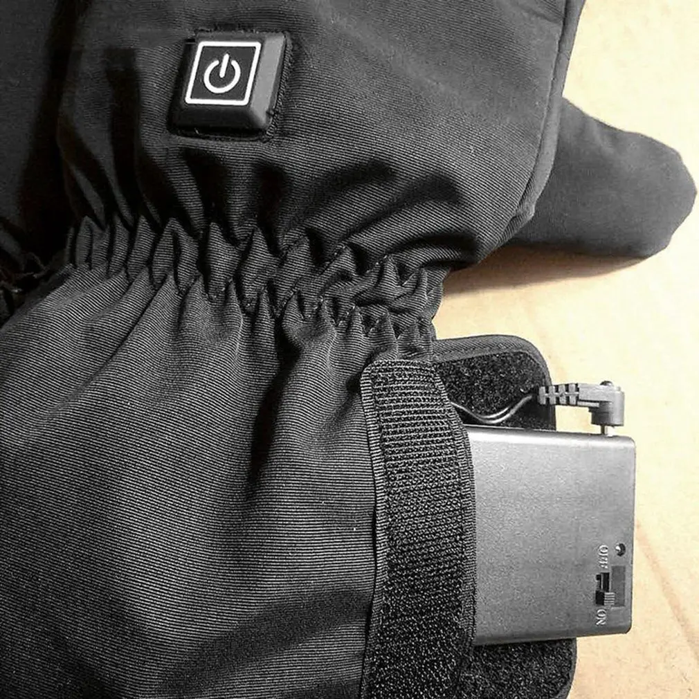 1 пара водонепроницаемых перчаток с подогревом, usb зарядка, электрические уличные спортивные перчатки для катания на лыжах, теплые перчатки с пятью пальцами