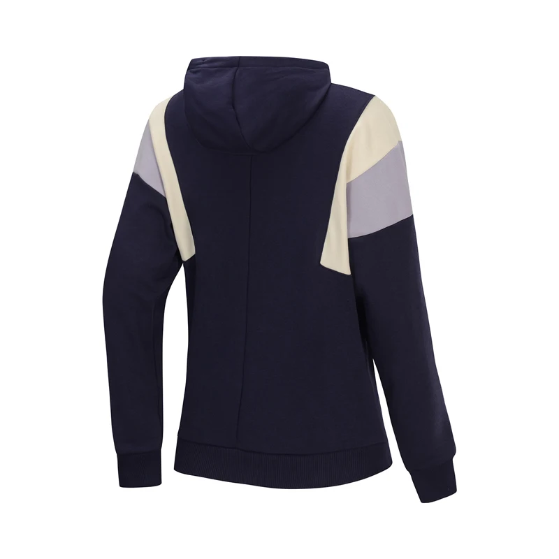 Li-Ning женская спортивная худи, Зимние флисовые теплые свободные спортивные свитера с подкладкой из 78% хлопка и 22% полиэстера AWDP438 WWW1064