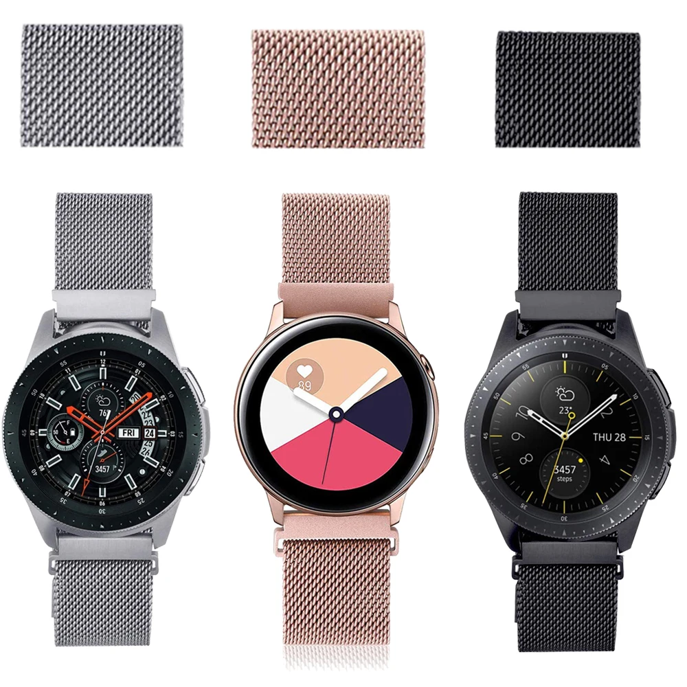 Ремешок сменный для Samsung Galaxy watch (42 мм)/Galaxy Watch Active/Active2 сетчатый Браслет из