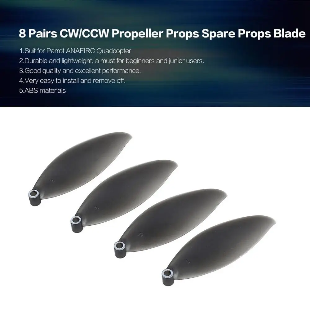 4 pairs 4 пары CW/CCW пропеллер реквизит запасной реквизит лезвие для попугая ANAFIRC воздушный Дрон Квадрокоптер Запчасти для самолета аксессуары - Цвет: 4 pairs