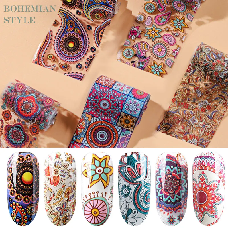 

HNUIX 10 colours Colorful Nail Transfer Nail art Foil Adhesive Sticker Custom Pattern Envelope Slider Ribbon Decoration Manicure