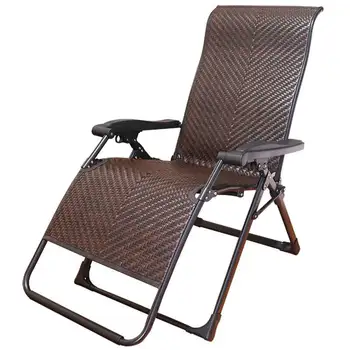 

Stackable lounge chair lunch break office home rattan chair outdoor beach chair portable lazy sofa siesta chair