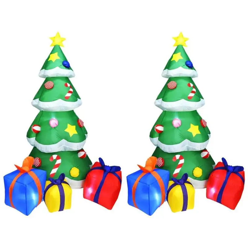 1,5/2,1 М надувная елка 3D светодиодное Рождественское украшение для дома на открытом воздухе магазин витрина украшение окна на Рождество