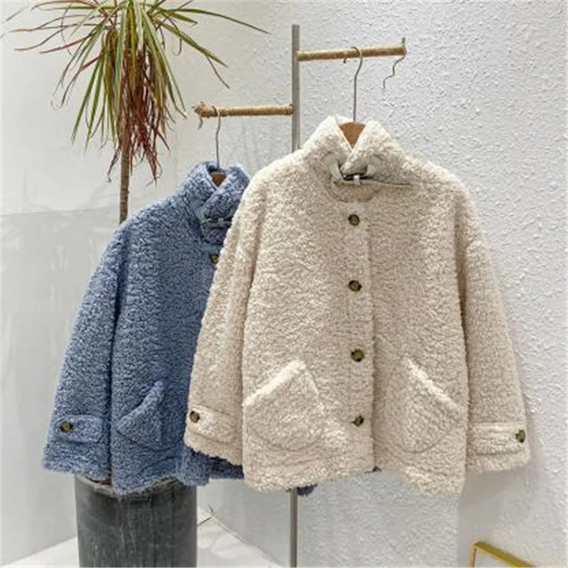 

Mooirue Winter Sherpa Fleece Jackets Turtleneck Pockets Harajuku Streetwear Korean Style Warm Outwear Parkas Lamb Cardigan