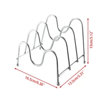 Three-Layer Metal Pot Lid Rack Cutting Board Shelf Dish Holder Kitchen Organizer  1