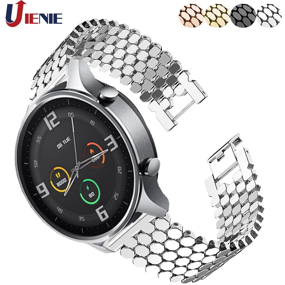 

22mm Watchband Strap for Xiaomi Mi Smart Watch Color Band Alloy Bracelet Wristband for Huami Amazfit Stratos Pace 3 2 / Gtr 47mm