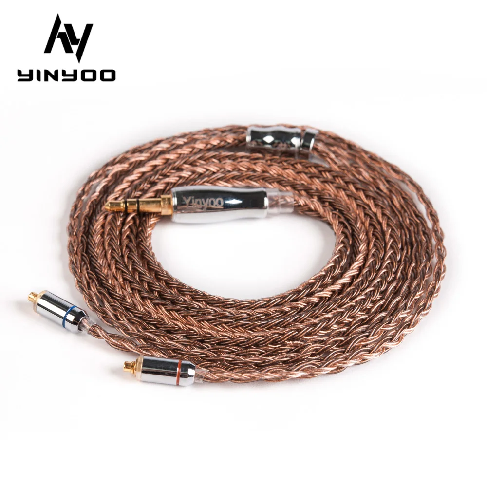 

2019 Yinyoo 16 Core Silver Plated Cable 2.5/3.5/4.4mm Balanced Cable With MMCX/2pin Connector TFZ AS16 ZSN ZS10 PRO TRN X6 V90