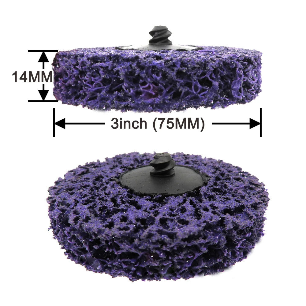 5 шт. " 75 мм быстросменная деталь Roloc легкое платье в полоску и Чистые диски фиолетовый для Краски по удалению ржавчины Авто поверхности
