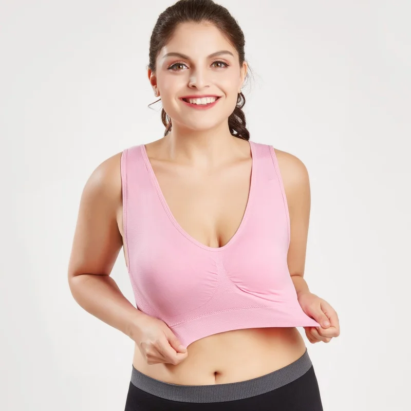 Женский бесшовный бюстгальтер для фитнеса Yogi жилет без косточек 4XL