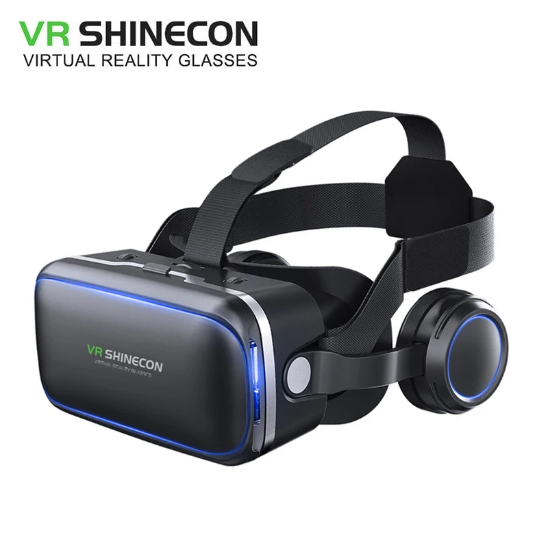 

VR Shinecon G04E New Headset Version Virtual Reality Glasses 3D Goggle Cardboard Helmet for Smartphone