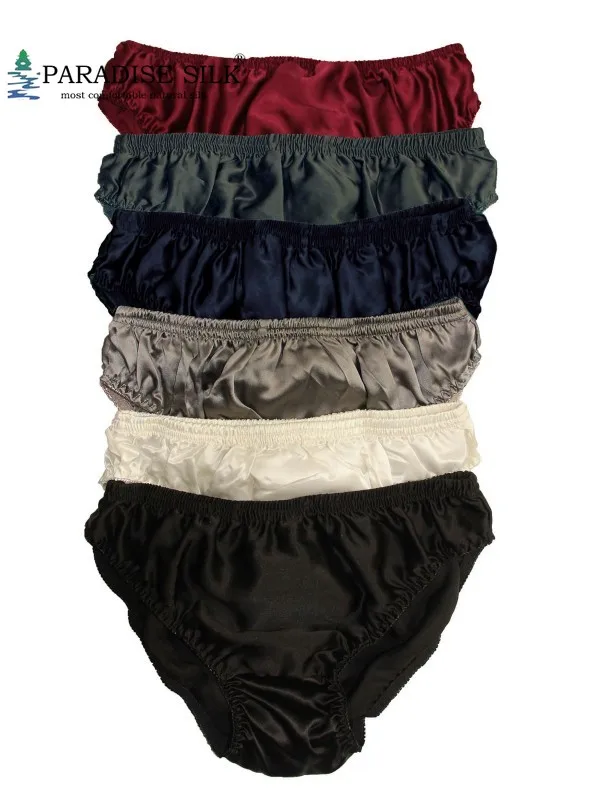 Мужские трусы бикини 6 пар 100% чистый шелк размеры S M L XL XXL(W28 " 46")|mens bikini briefs|men