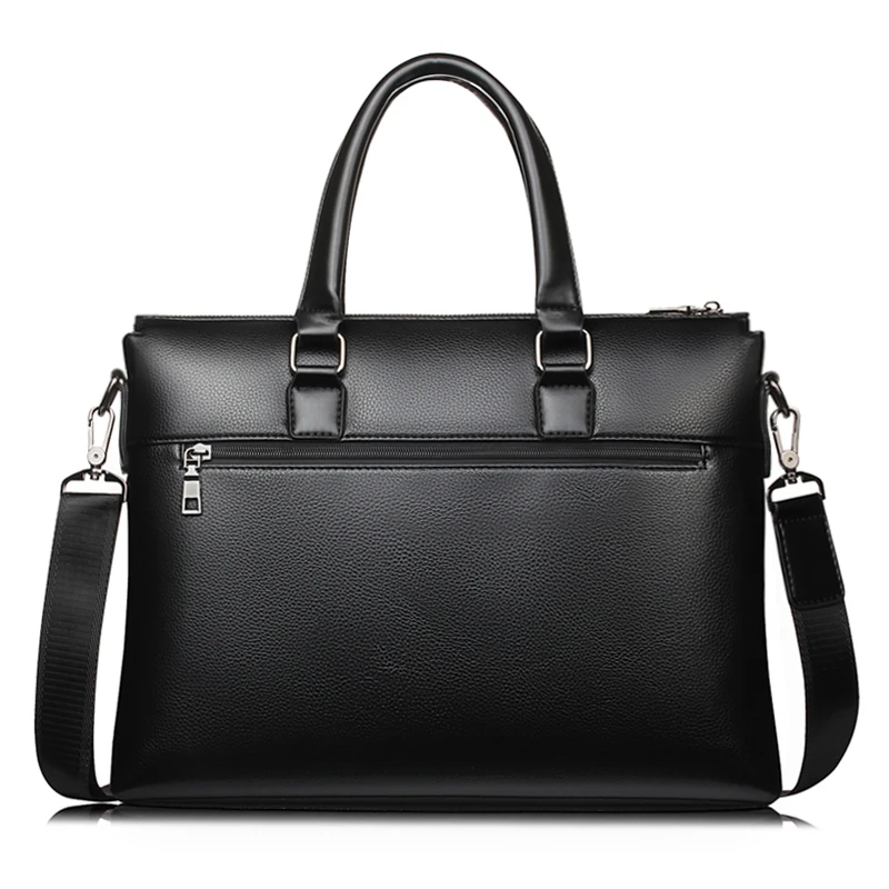 Модная Простая мужская сумка-портфель из натуральной кожи, сумка для ноутбука, деловая сумка-тоут для документов, Офисная Портативная сумка на плечо для ноутбука