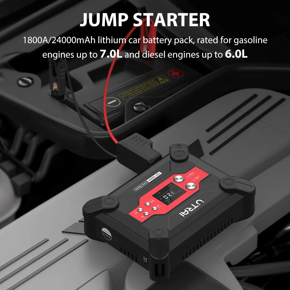 27000mAh Portable USB Car Jump Starter Pack Booster Battery Charger Power  Bank