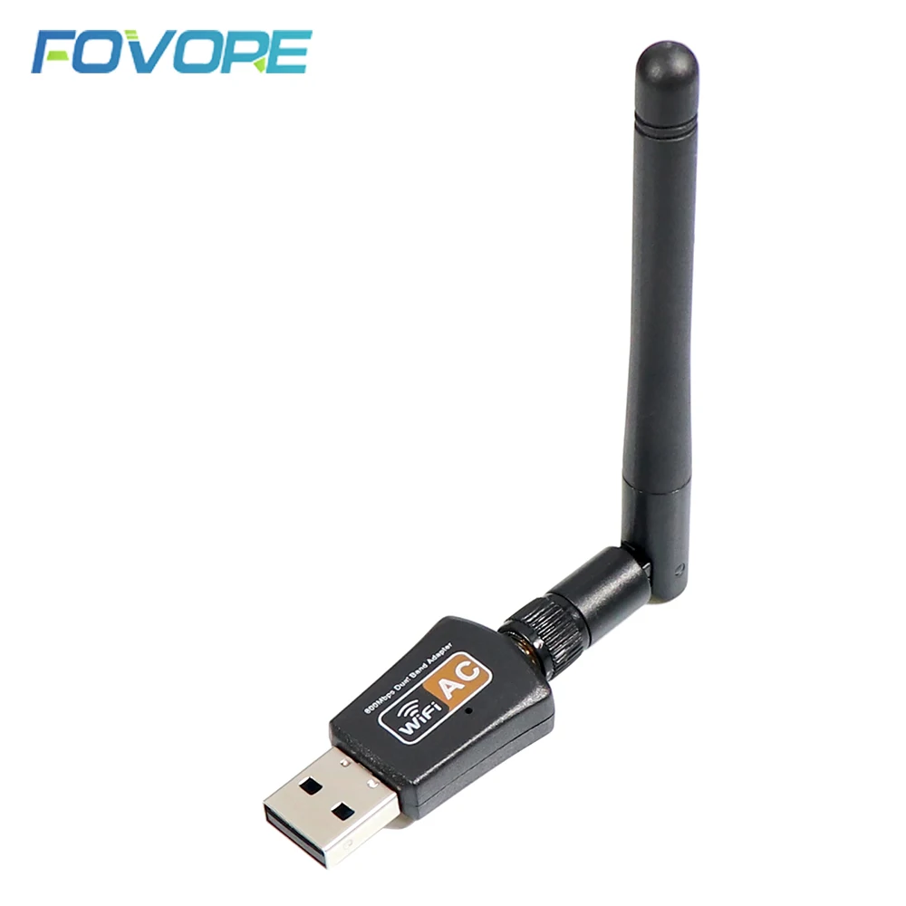 Двухдиапазонный USB Wi-Fi адаптер 600 Мбит/с AC600 2 4 ГГц 5 с антенной ПК Мини компьютер