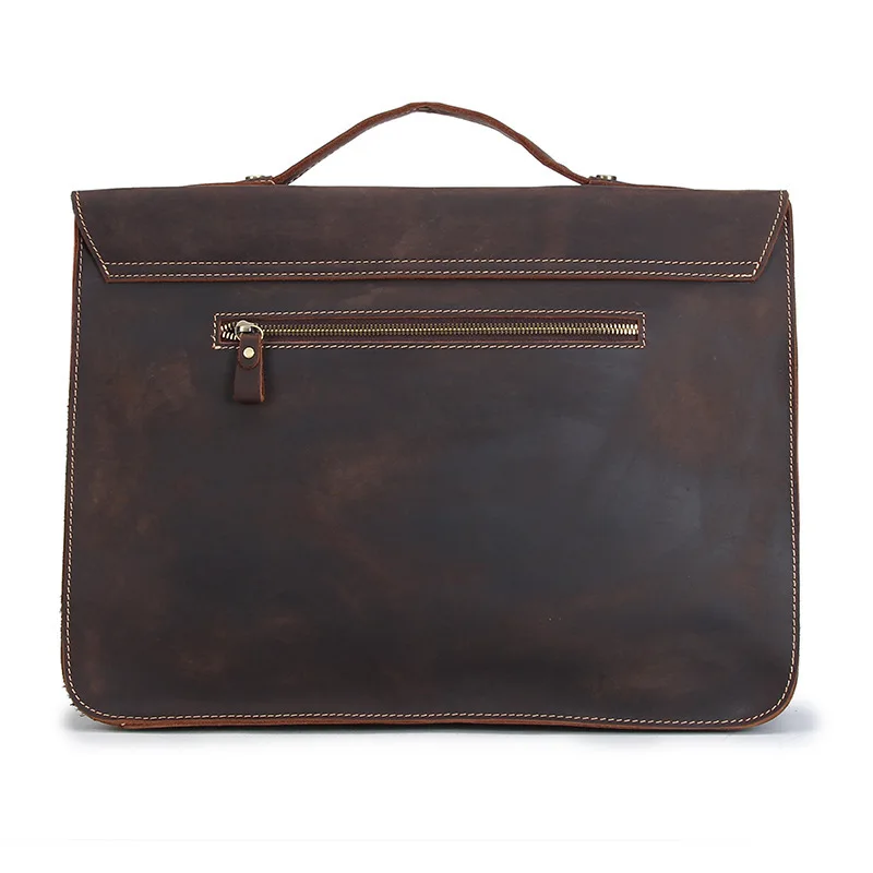 Винтажный портфель из натуральной кожи Crazy Horse 1", сумка для ноутбука, мужская сумка из натуральной кожи