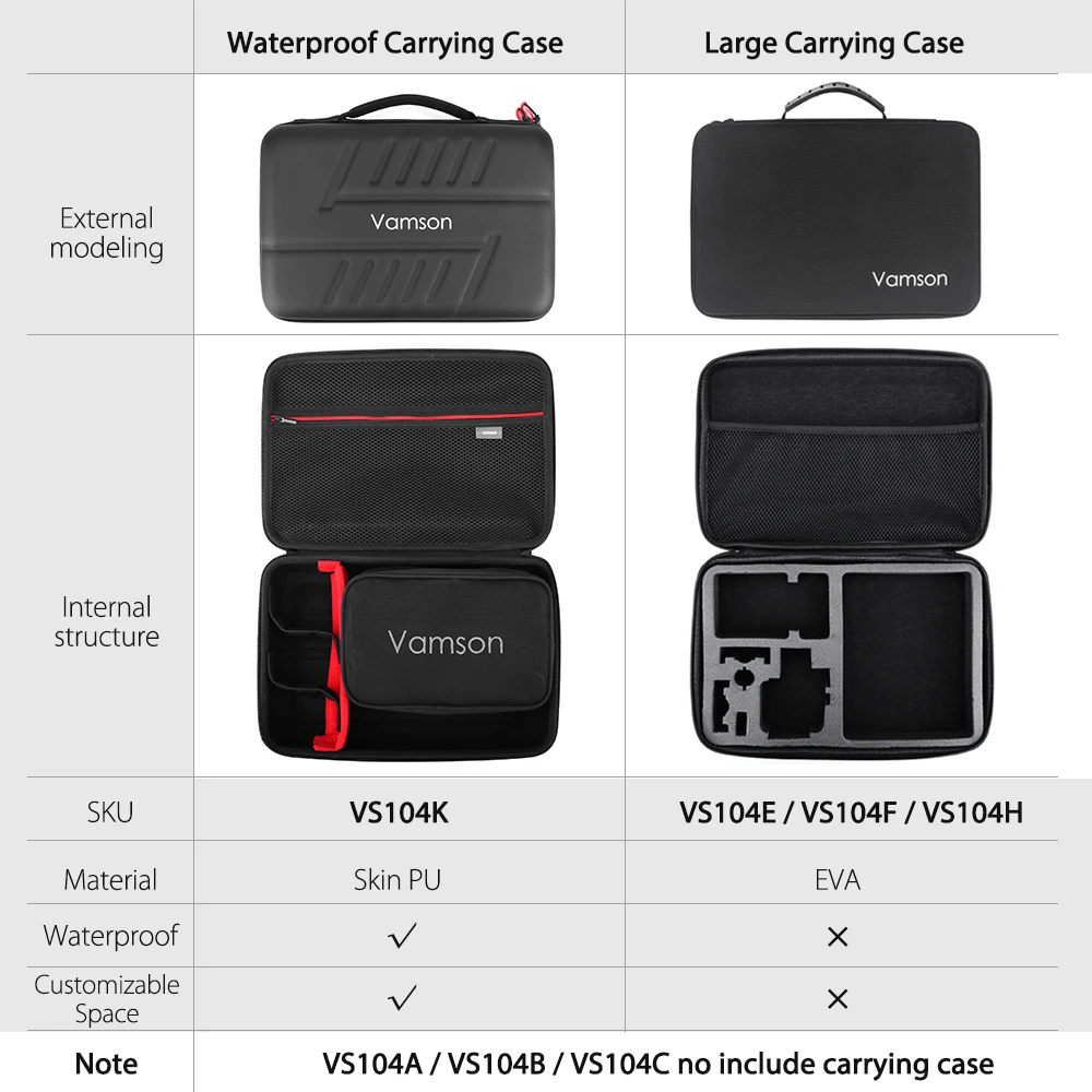 Vamson для Go pro комплект аксессуаров монопод для Gopro Hero 7 6 5 4 3 для Xiaomi yi для SJCAM eken H9R Mijia VS104