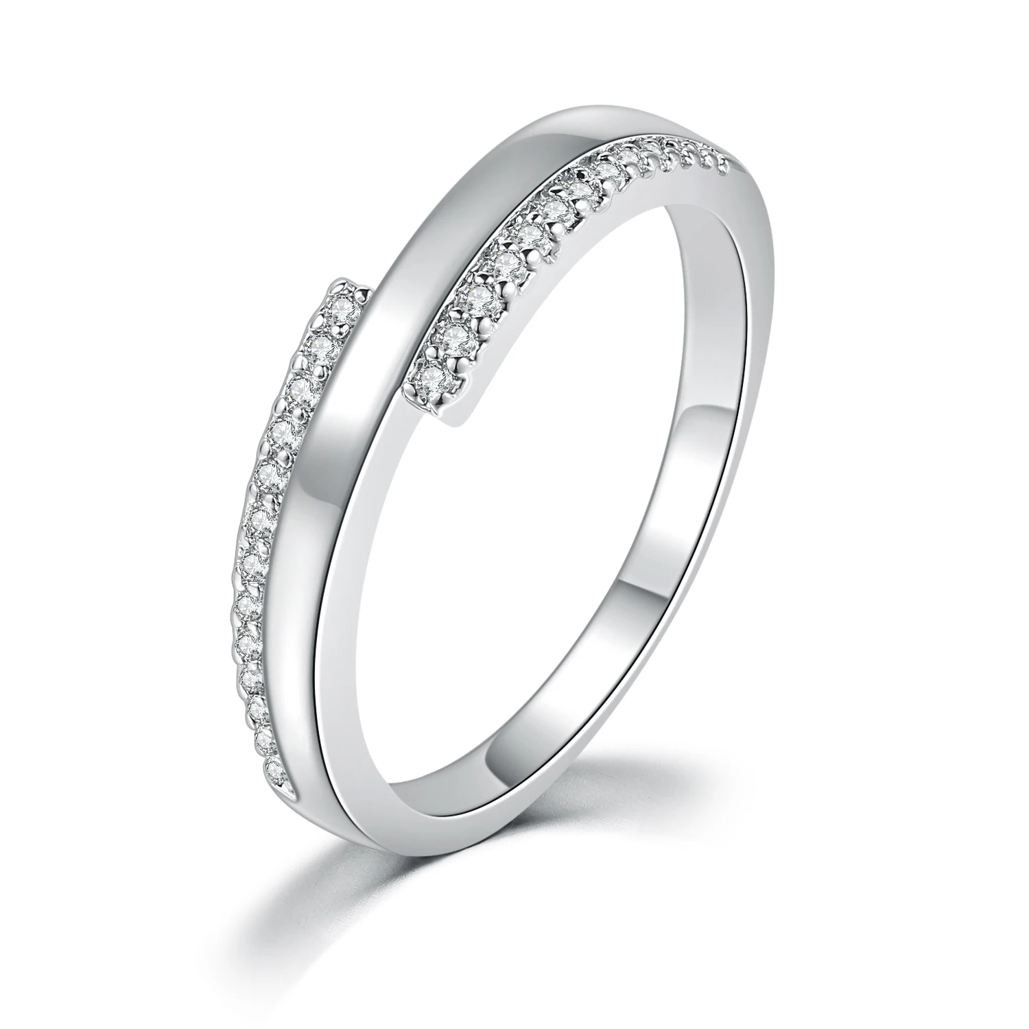Темперамент обмотки кольца миди для женщин Свадьба обручальное кольцо Серебряный цвет циркония подарок для девочек модные ювелирные изделия DZR018-23 - Цвет основного камня: DZR019