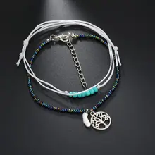 Европа и Америка Мода ножной браслет черепахи бисерный браслет кулон из бисера ножной браслет йога пляж браслеты