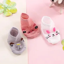 Летние сетчатые тонкие детские носки из вискозы короткие детские носки Полупроницаемые Короткие Носки с рисунком кота для малышей