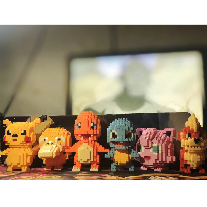 LNO аниме Pocket Monster Pikachu Koffing Psyduck Poliwhirl Meowth Mudkip Piplup Diamond Мини Строительные маленькие блоки игрушка без коробки