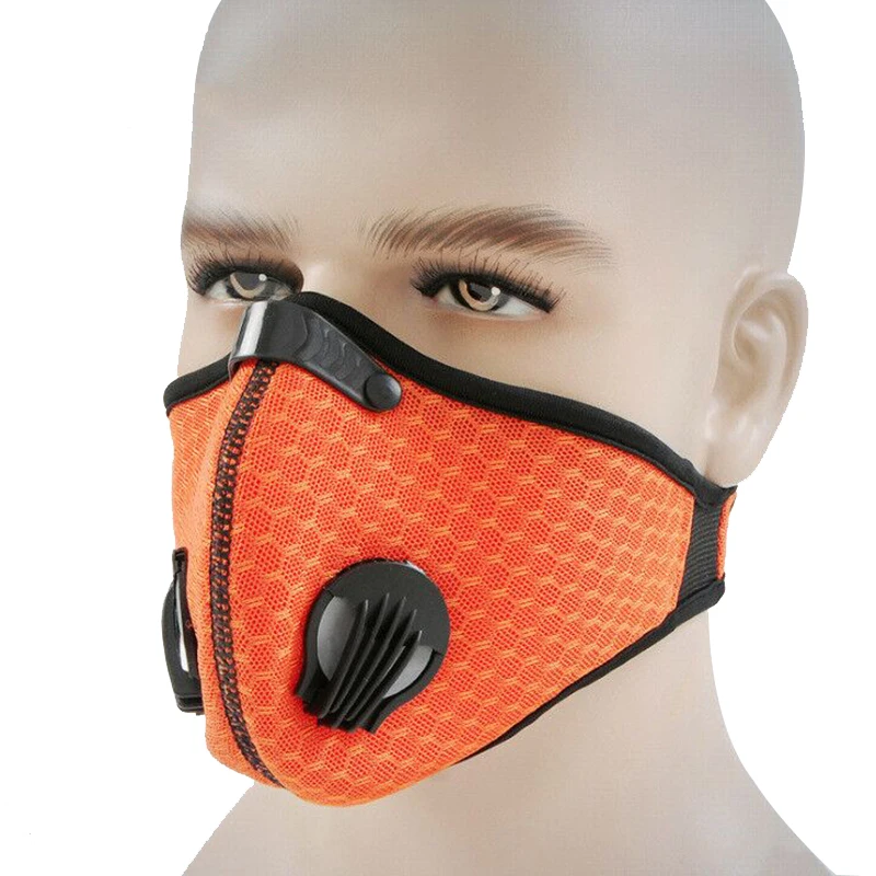 PM2.5 анти-Дымчатая унисекс маска для рта анти-загрязнения дышащая Беговая Половина лица маска для рта Анти-пыль велосипедная маска для лица