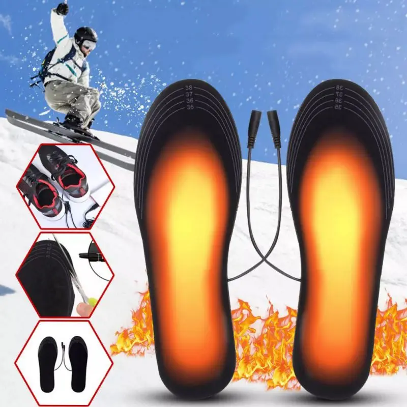 

Unisex Breathable Cutable USB Electric Heating Foot Insoles Warm Winter Carbon Fiber Charging Insoles Deodorant New