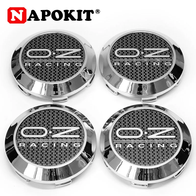 

4pcs Car Wheel Center Caps 68mm with OZ Ricing Emblem Fit for Rota Slips Tream Advan RS Konig Feather Auto Car Hub Cap for Rims