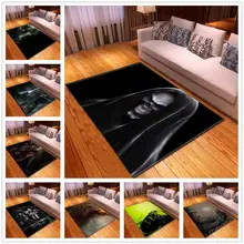 Персональный Хэллоуин 3D Череп вечерние коврик фланелевый бархат пены памяти большие ковры для гостиной области коврики детские игровые коврики