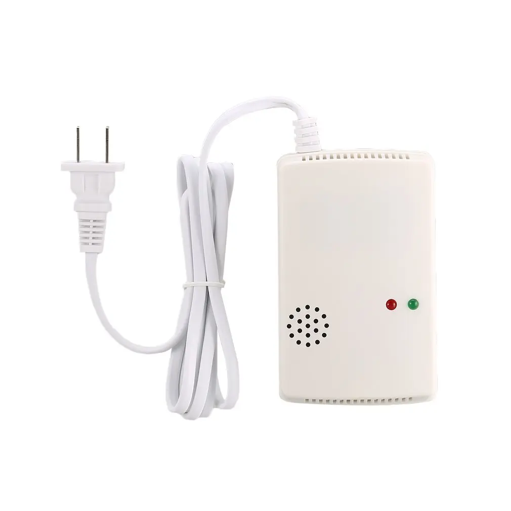 Combustible Gas Alarm Detector Monitor Natural LPG LNG Leak Sensor Sound Light Warning Home Security Fire Protection US Plug