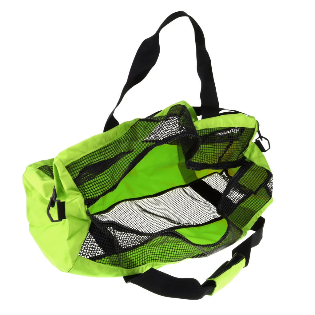 Durable Dive Mesh Duffel Bag Snorkeling Retractor Lanyard Holder Hook Carabiner for Diving Water Sports