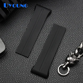 

High quality Silicone watch strap for porsche-design P6750 replace special accessories rubber watch band bracelet waterproof men